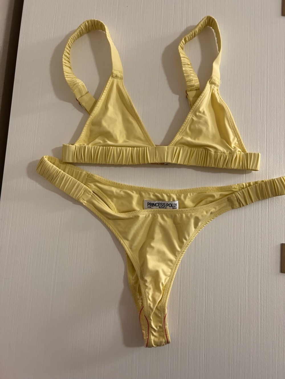🍍🍋🔆Princess Polly Pastel Yellow Thong Bikini Set🔆🍍🍋